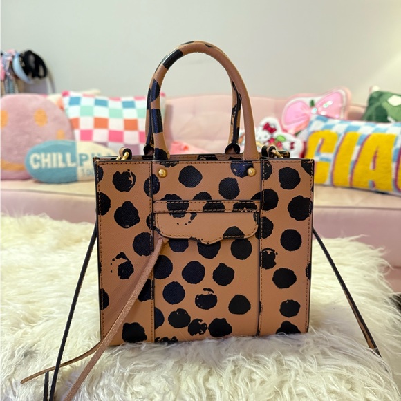 RARE Leopard Print Rebecca Minkoff Mini M.A.B. - Picture 1 of 8